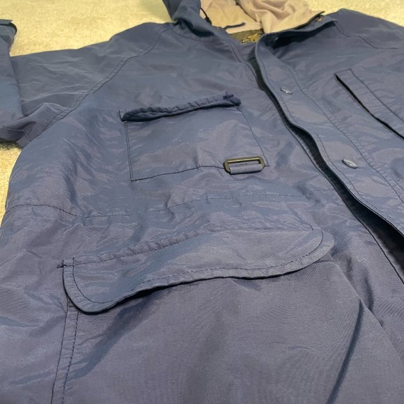 Blue Vintage Eddie Bauer jacket with hoodie - Picture 2 of 9